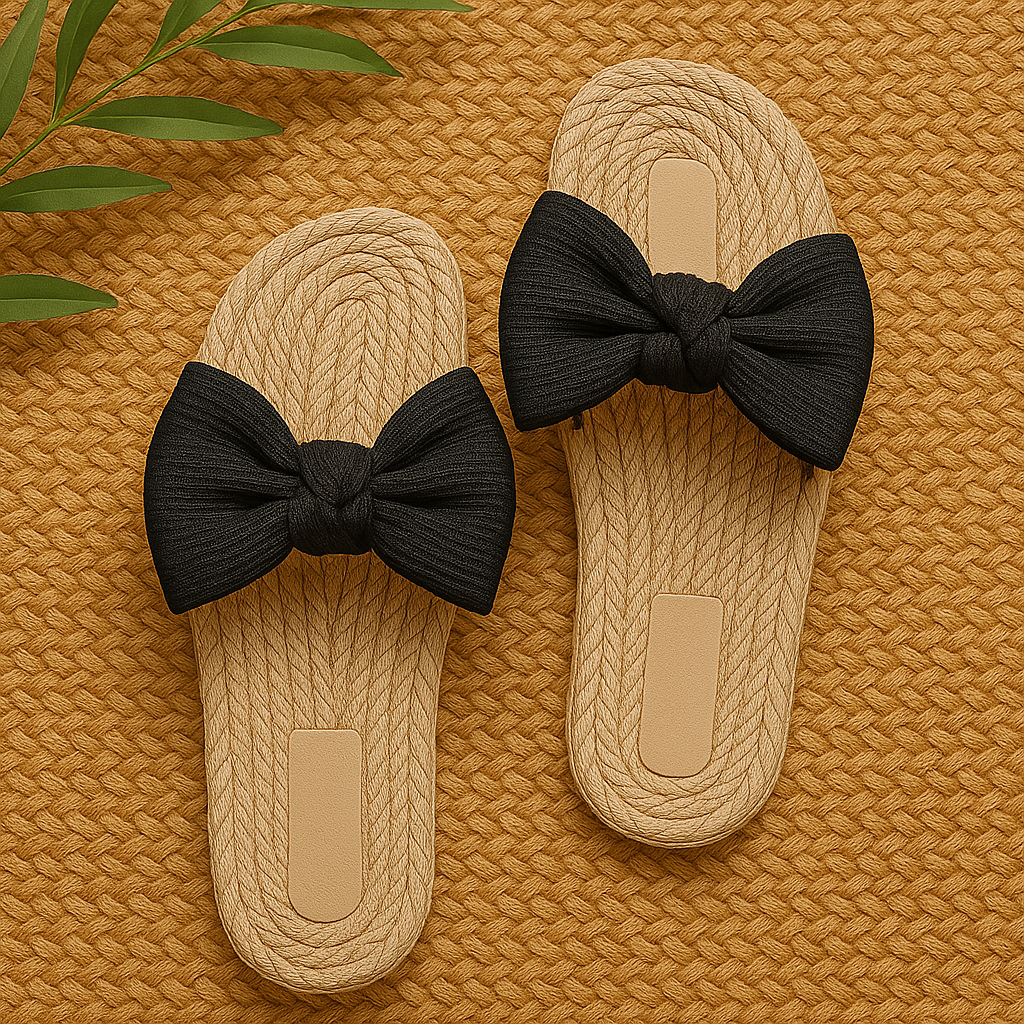 Sun-Woven Bow Slide
