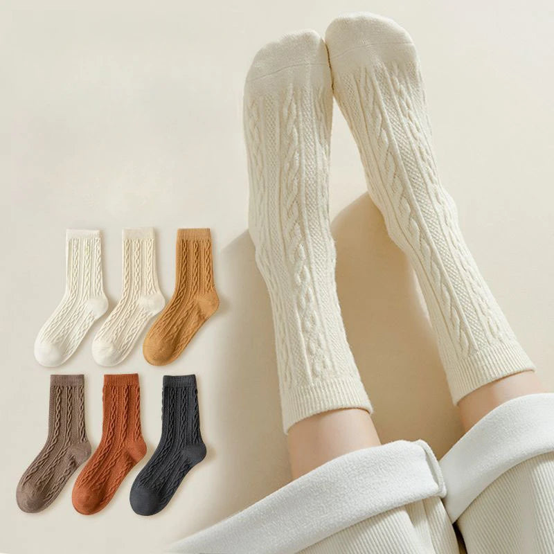 Willow & Wool Cable-Knit Socks